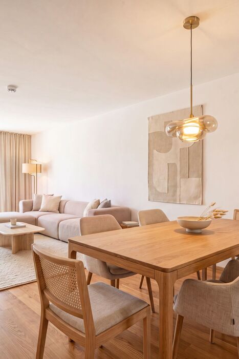 Virtually Furnished Living/Dining Room