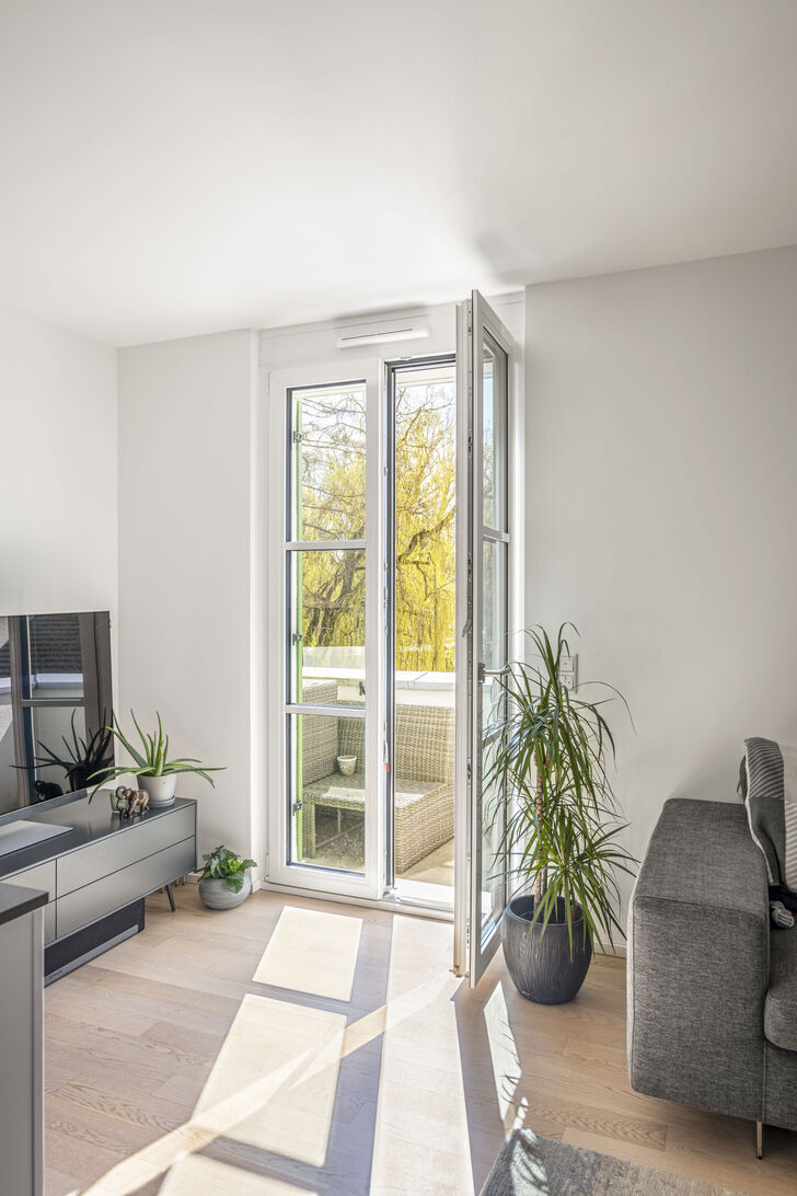Balkon mit Blick ins Grüne