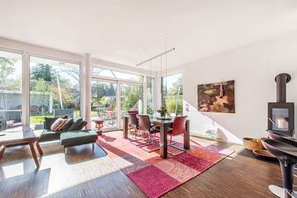 Essbereich mit Kamin