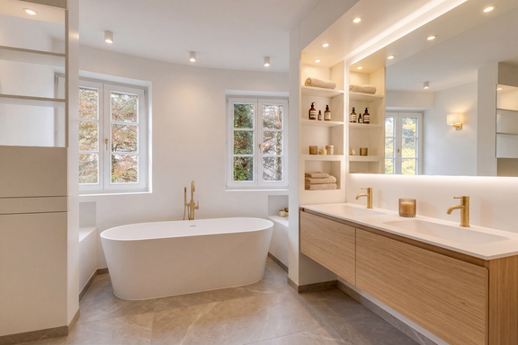 Masterbad im OG (visualisiert)