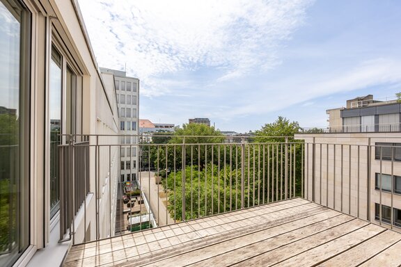 Unobstructed panoramic views from the south-facing balcony