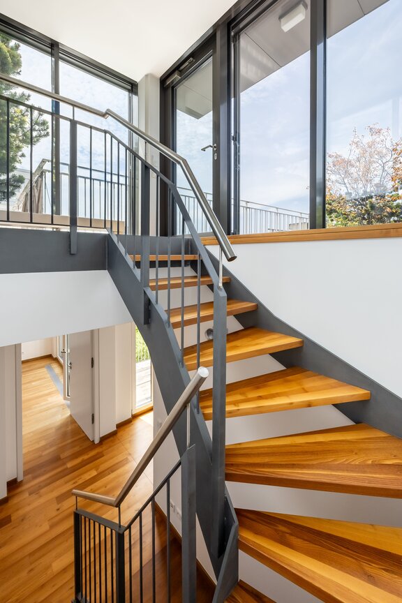 Stairs to the private rooftop terrace