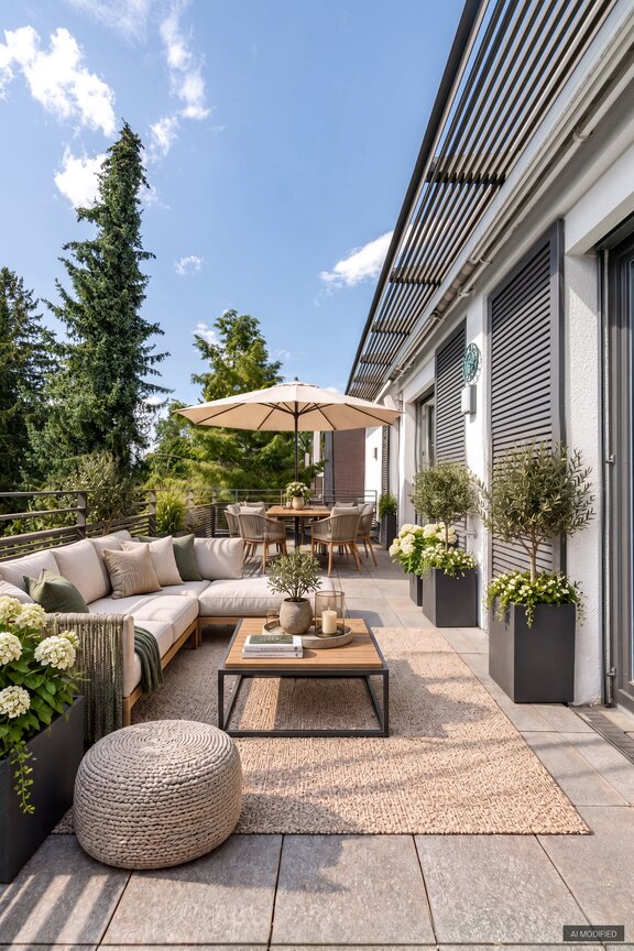 Dachterrasse (virtuell möbliert)