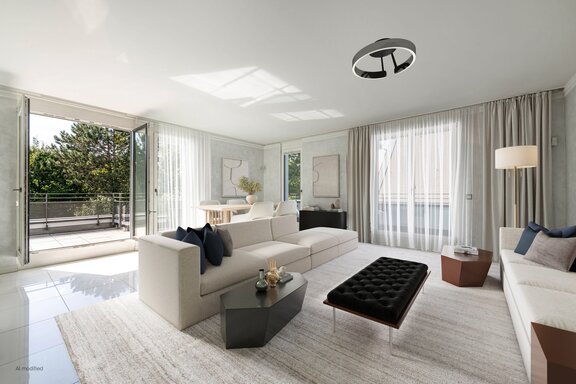 Wohnzimmer (virtuell möbliert)