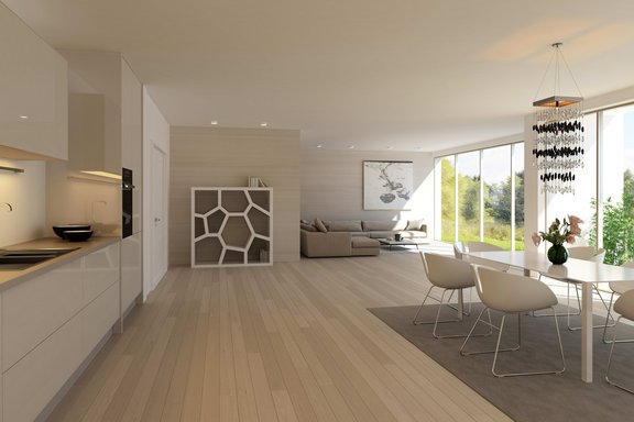 Offene Küche mit Wohn-/ Essbereich