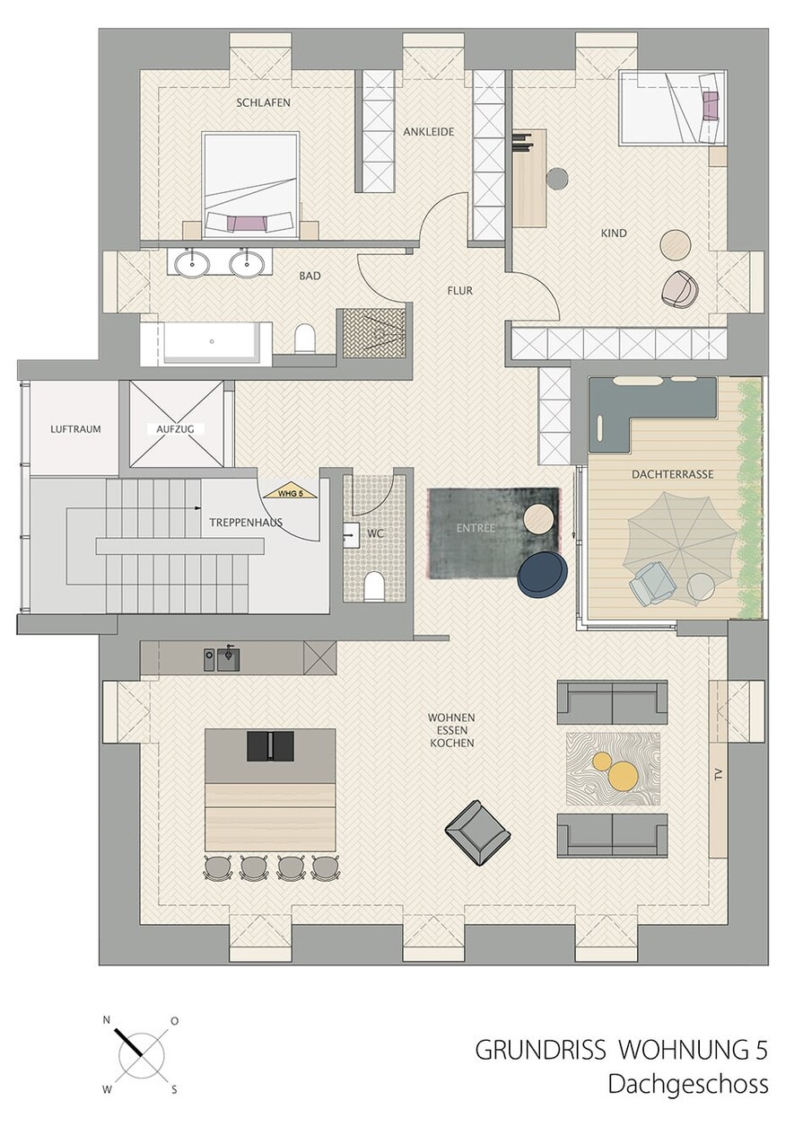 Grundriss DG - Wohnung V