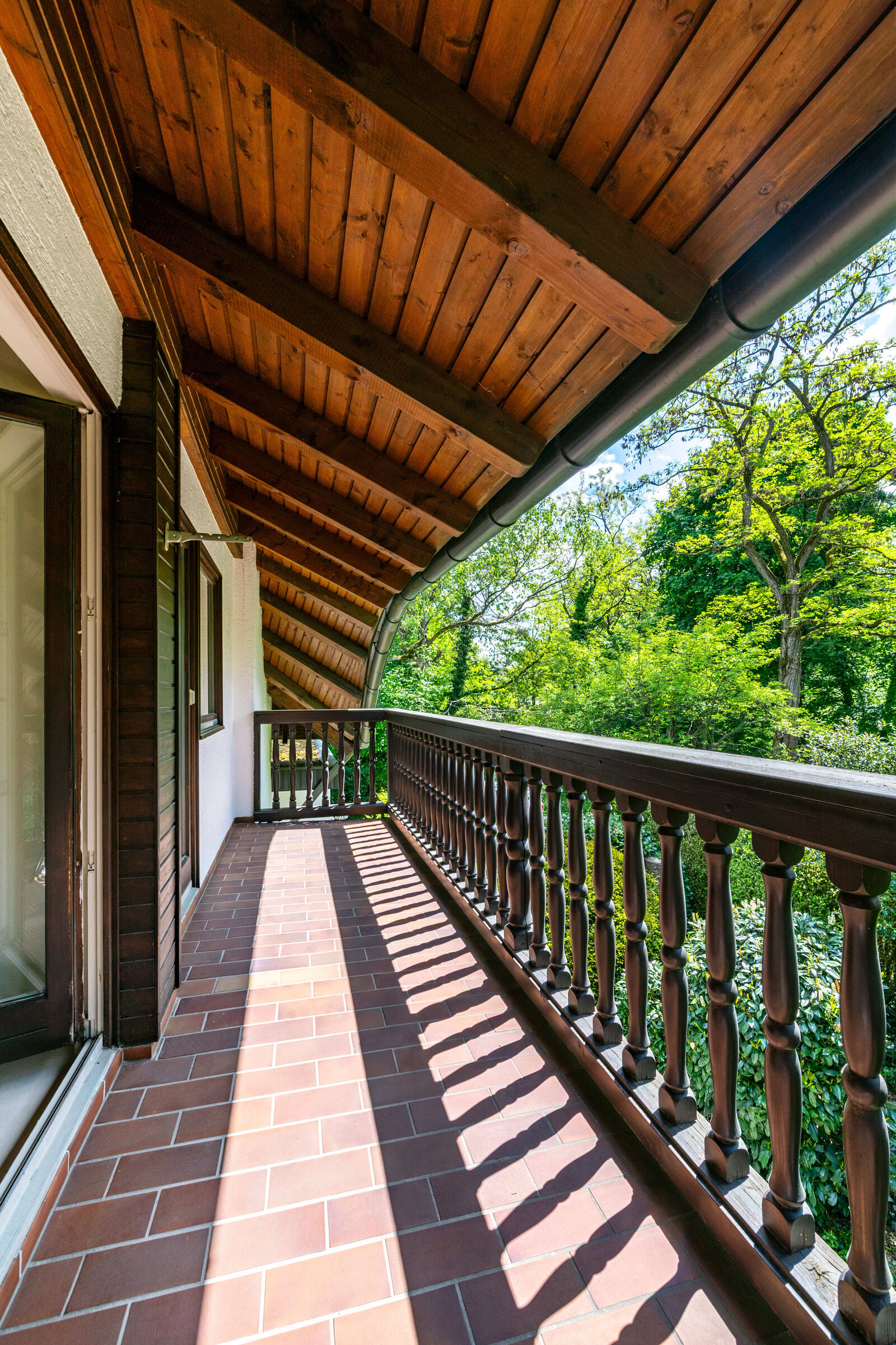 Balkon mit Gartenblick