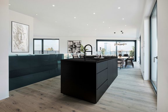 Open kitchen with living room ambiance