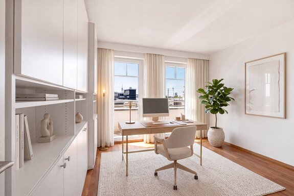 Airy penthouse vibe (virtually furnished)