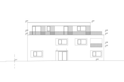 Genehmigtes MFH - Süd-West-Ansicht