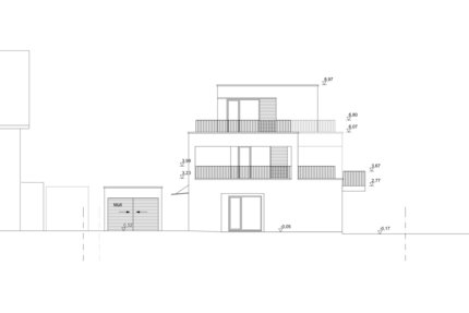 Genehmigtes MFH - Süd-Ost-Ansicht