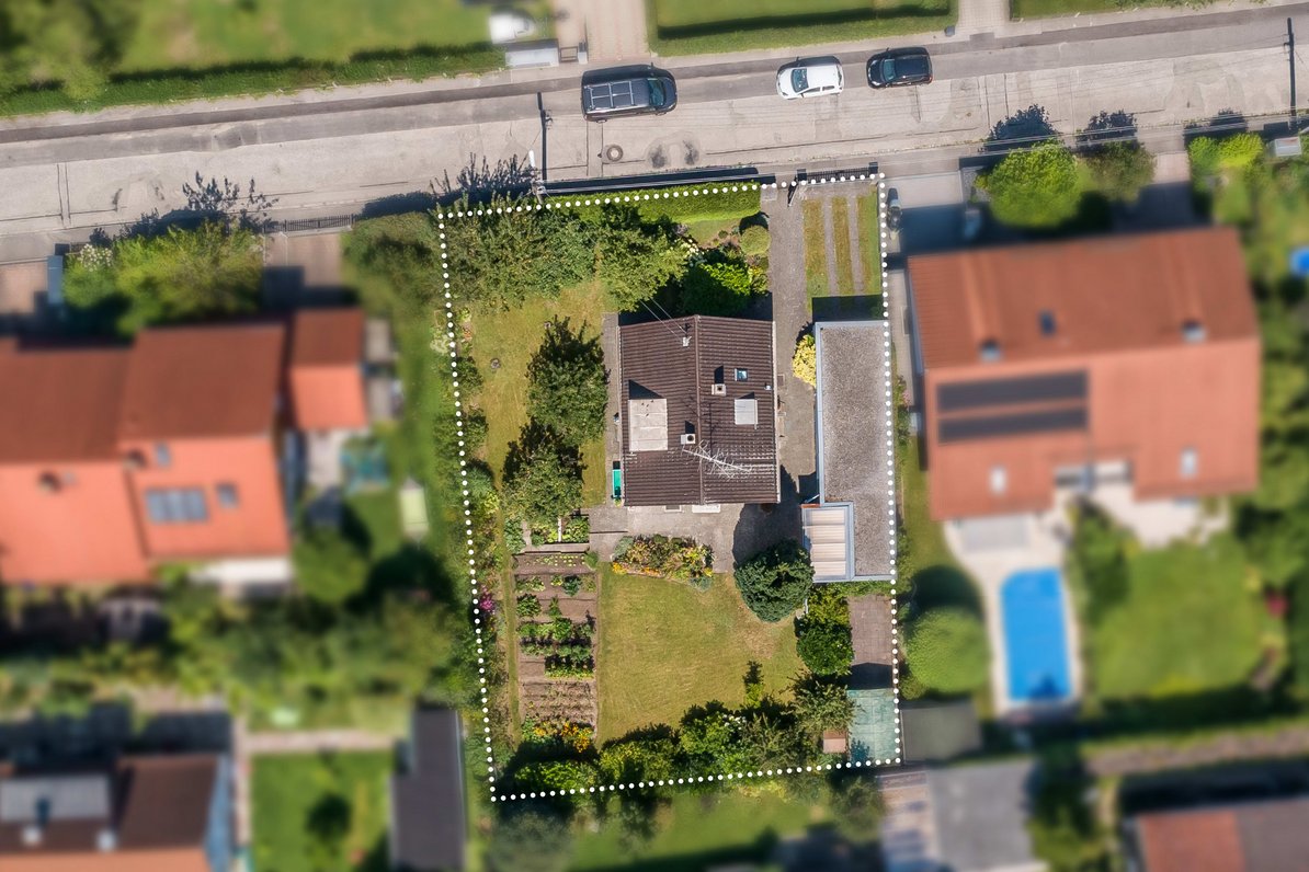 Drohnenaufnahme vom Objekt