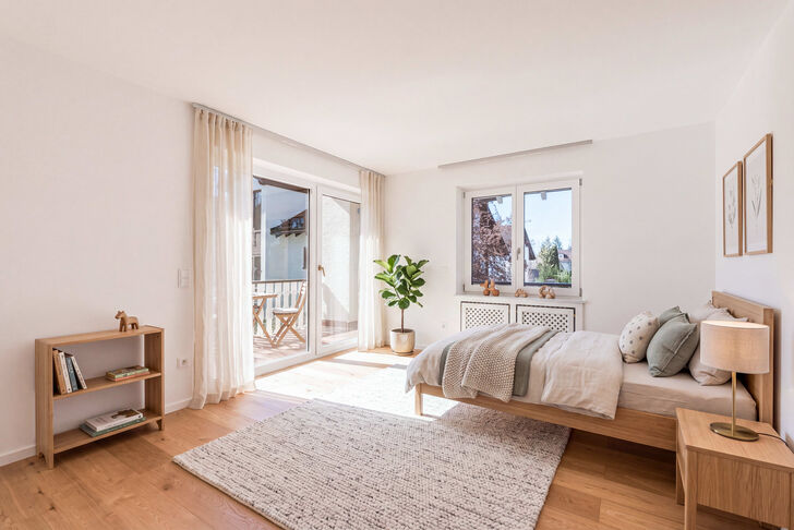 Kinderzimmer mit Balkon (virtuell möbliert)