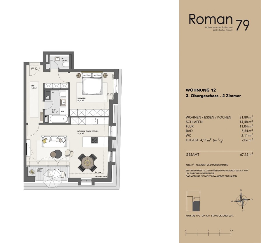 Grundriss Wohnung 12