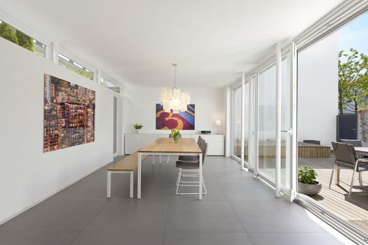Spacious dining area
