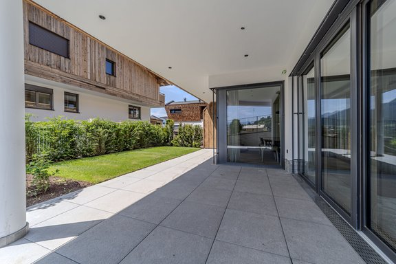 Sheltered terrace with private garden