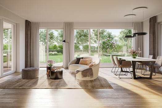 Living/dining area (illustration)