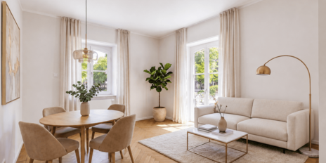 Privatgarten und Altbau-Ambiente: Charmante 3,5-Zimmer-Wohnung am Schlosskanal