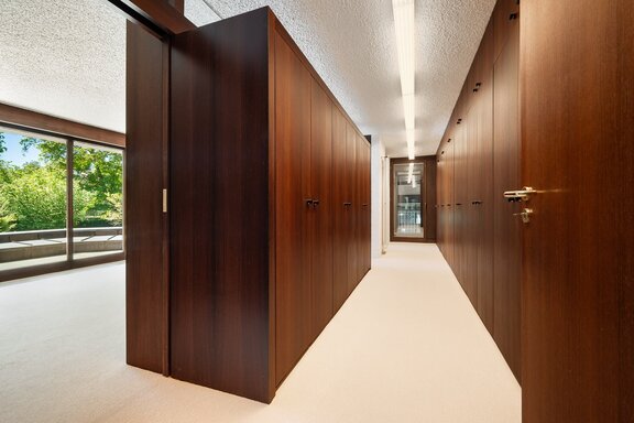 Nearly 14 meters of built-in cabinetry