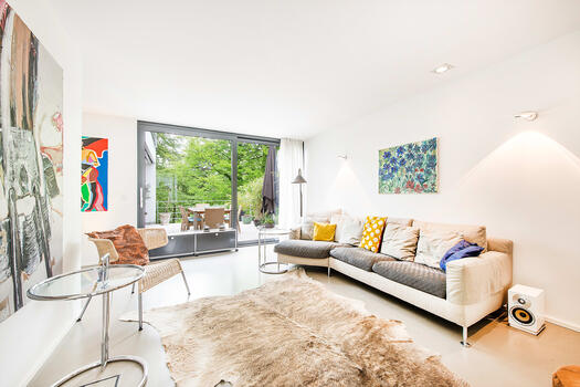 Living room with terrace access