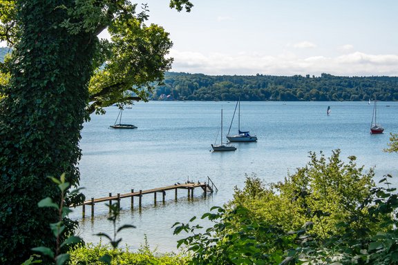 View from the property to the jetty