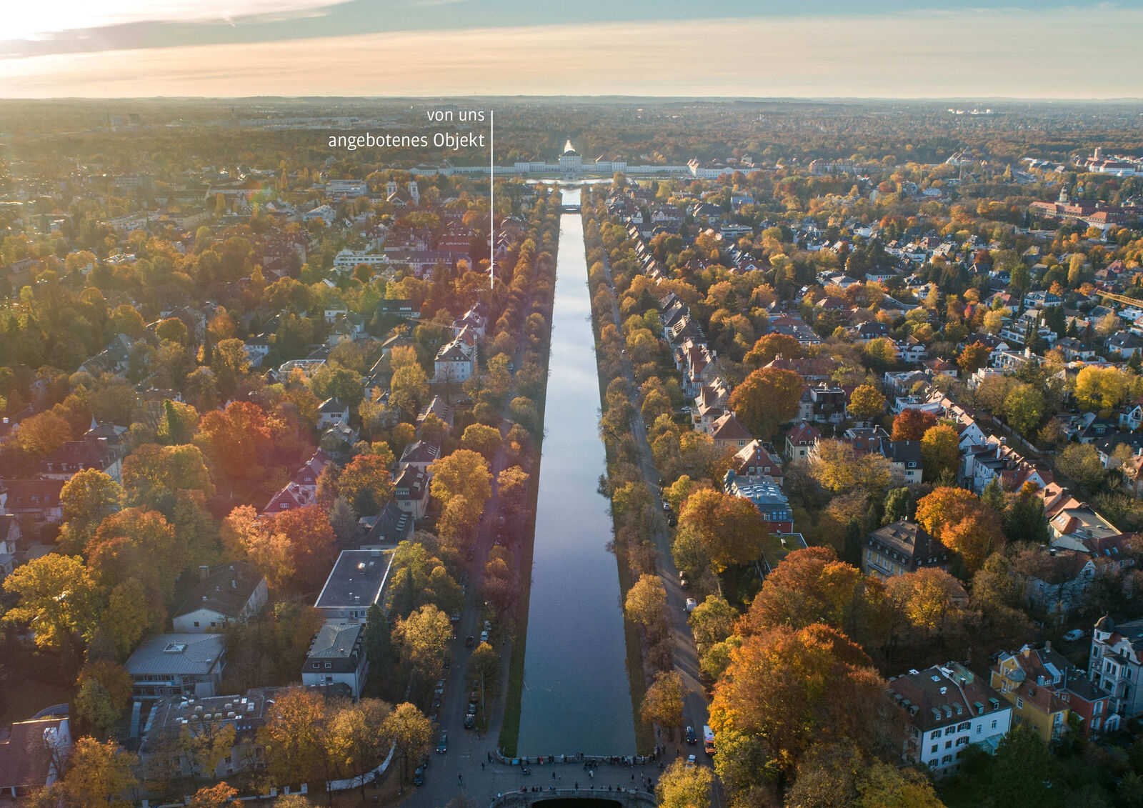 Noble Lage am Schlosskanal