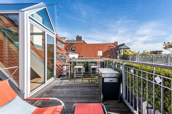 Spektakuläre Dachterrasse