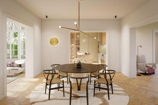 Charming dining area (visualized)