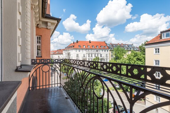 East-facing balcony