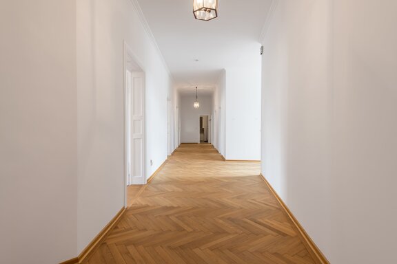 Classic floor plan of an older building