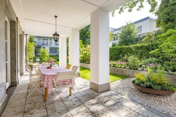 Charming outdoor dining place