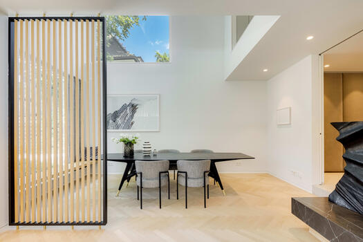 The interior design testifies to an exceptional sense of style