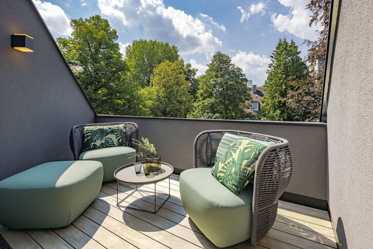 Zauberhafte Dachterrasse auf der Masterebene