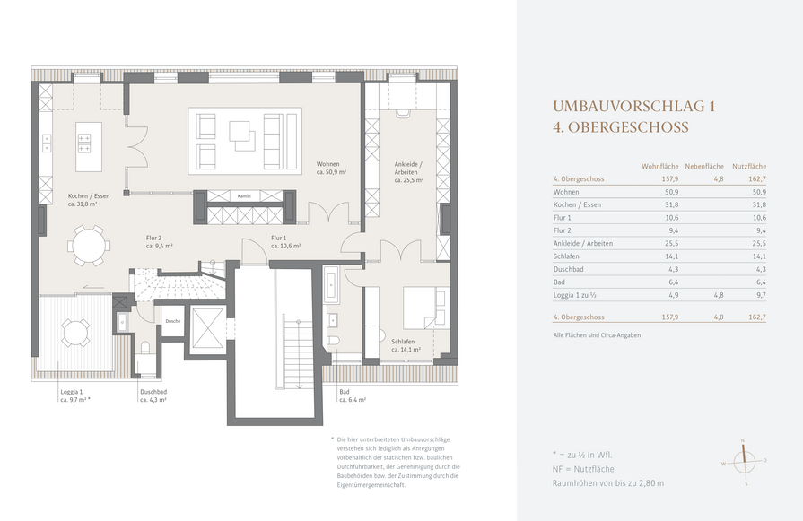 4. Obergeschoss (Umbauvorschlag 1)