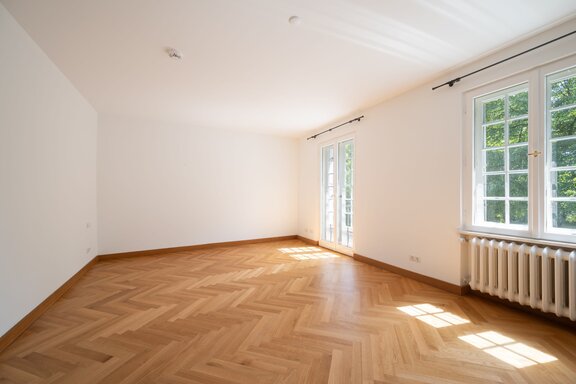 Master bedroom with a view