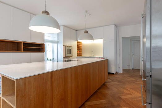 Kitchen living with fixtures