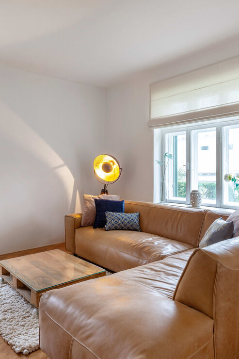 Wohnzimmer mit Kamin