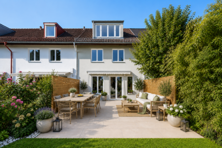 Stilvoll und bezugsbereit: 6-Zimmer-Stadthaus in Gern mit Südgarten und Traumblick