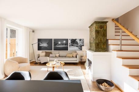 Stylish and ready to move into: 6-room townhouse in Gern with south-facing garden and dream view