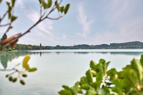 A breathtaking panoramic view of the lake