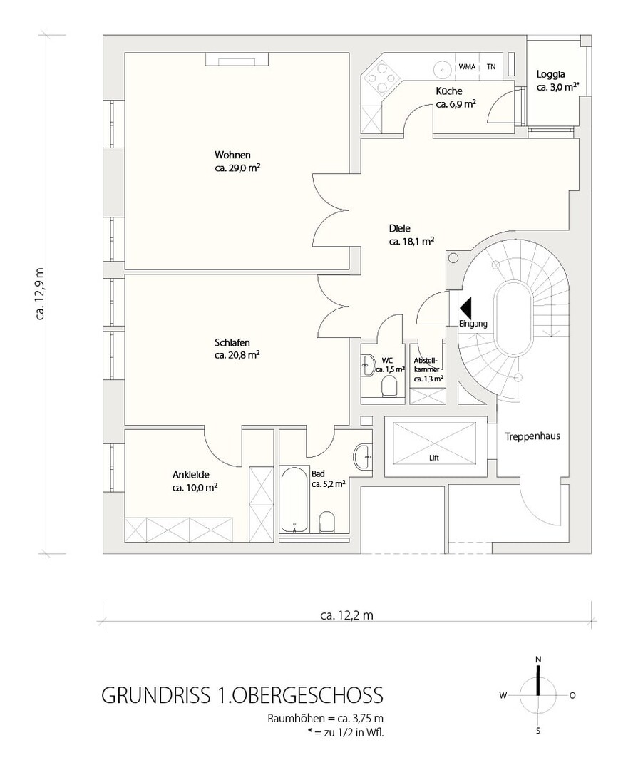 Grundriss 1OG