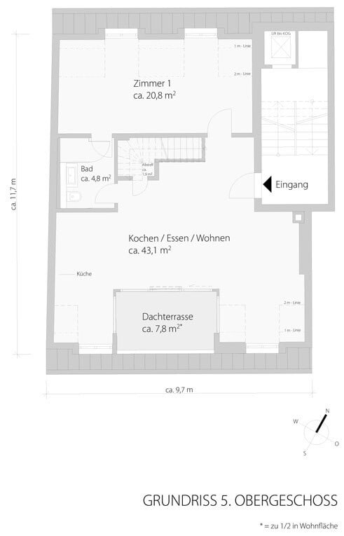 Grundriss 5OG