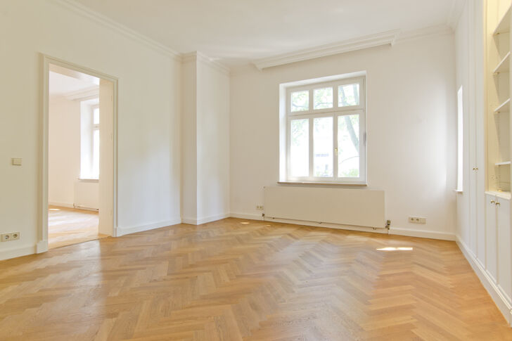 Schlafbereich mit Einbauten