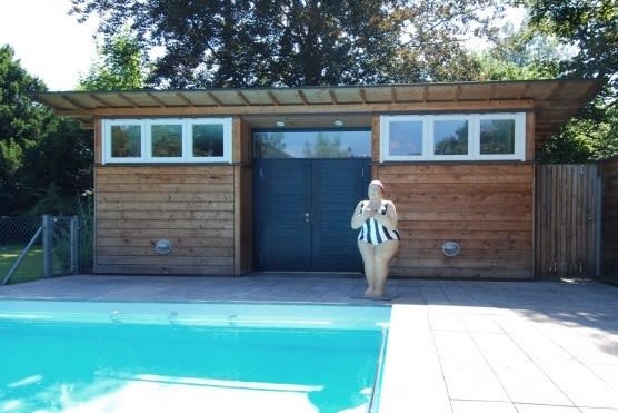 Blick auf das Badehaus