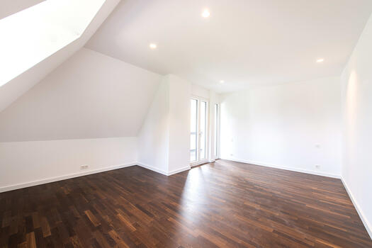 Bedroom in the attic with adjoining dressing room