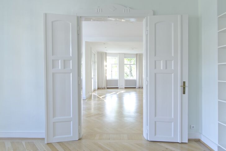 Blick Esszimmer in Wohnzimmer