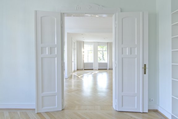 View dining room into living room