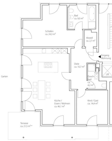Gartenwohnung