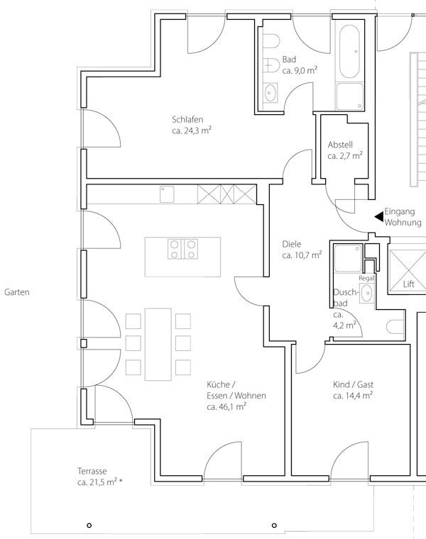 Gartenwohnung