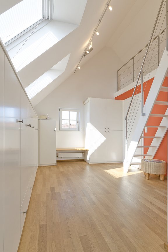 Dressing room in the attic